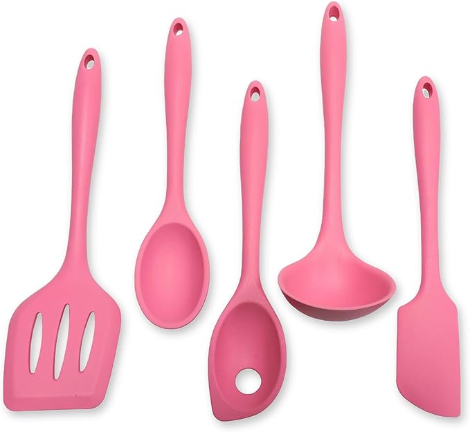 Chef Craft Premium Silicone Kitchen Tool and Utensil Set, 9 Piece, Red