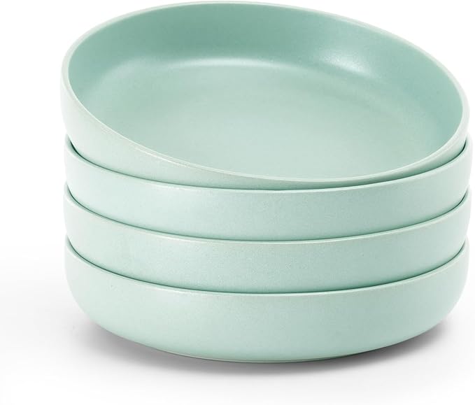 famiware Milkyway 33 oz Pasta Bowls Set of 4, Dark Gray