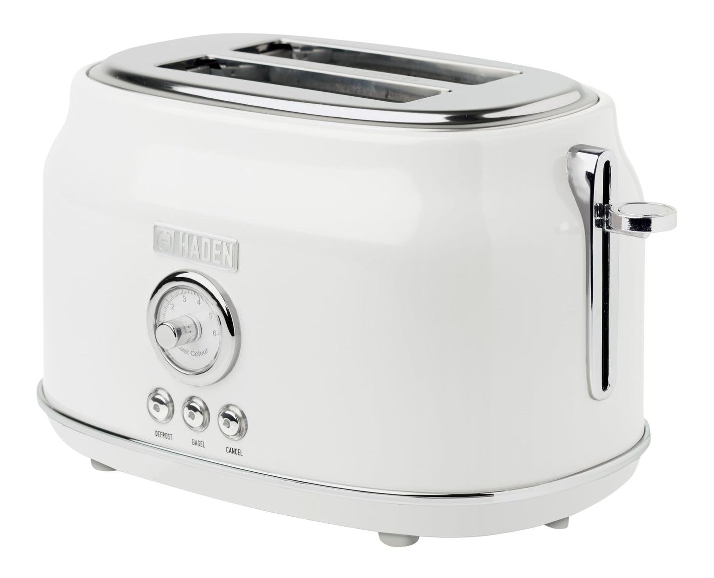 Haden Dorset 4 Slice Wide Slot Stainless Steel Toaster with Adjustable Browning Control & Non-Slip Feet, Black & Copper