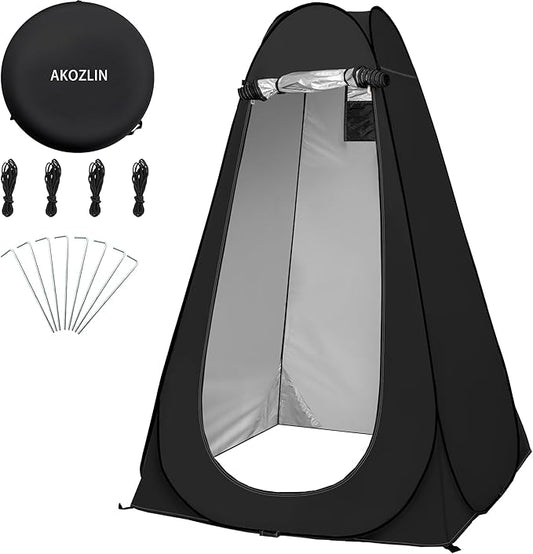AKOZLIN Portable Pop Up Shower Tent Instant Privacy Dressing Changing Tent Outdoor Shower Room Camp Toilet Tent