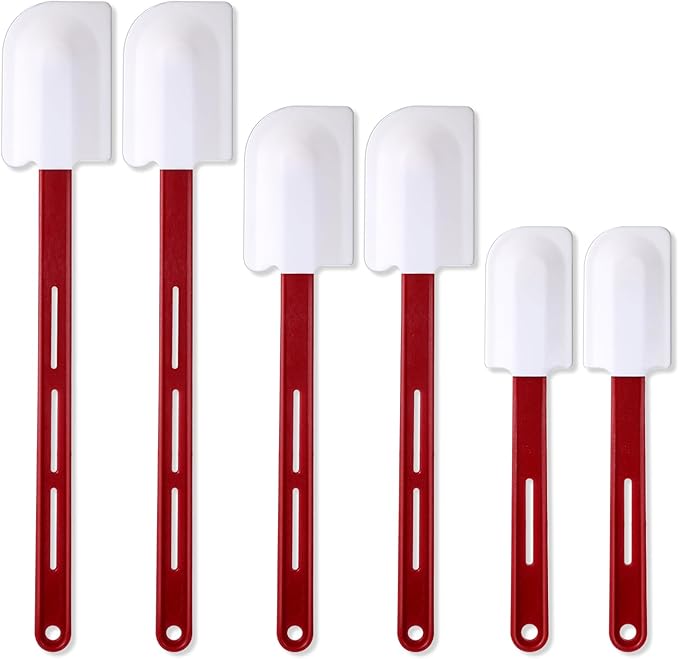 Norme 4 Pcs Rubber Spatulas Silicone Heat Resistant, 10 Inch
