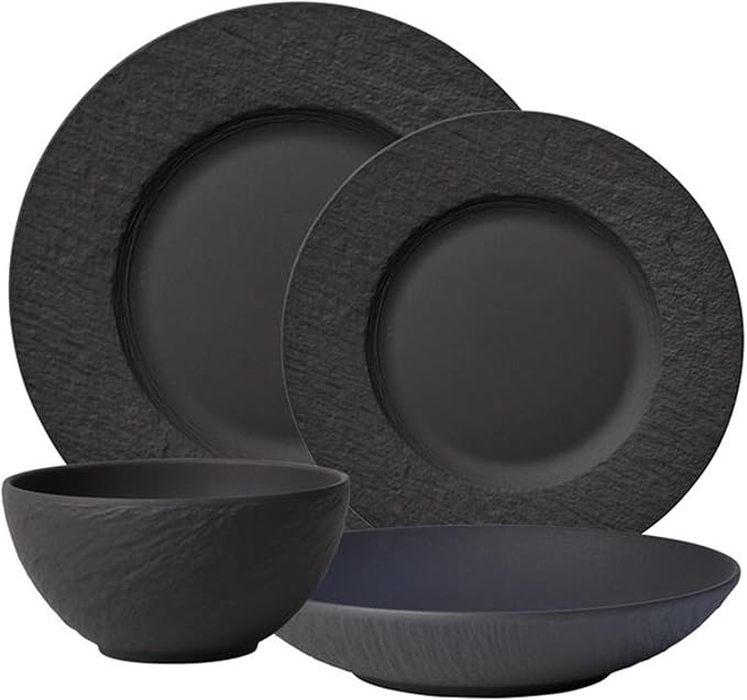Villeroy & Boch Manufacture Rock Blanc 4 Piece Place Setting, Matte White