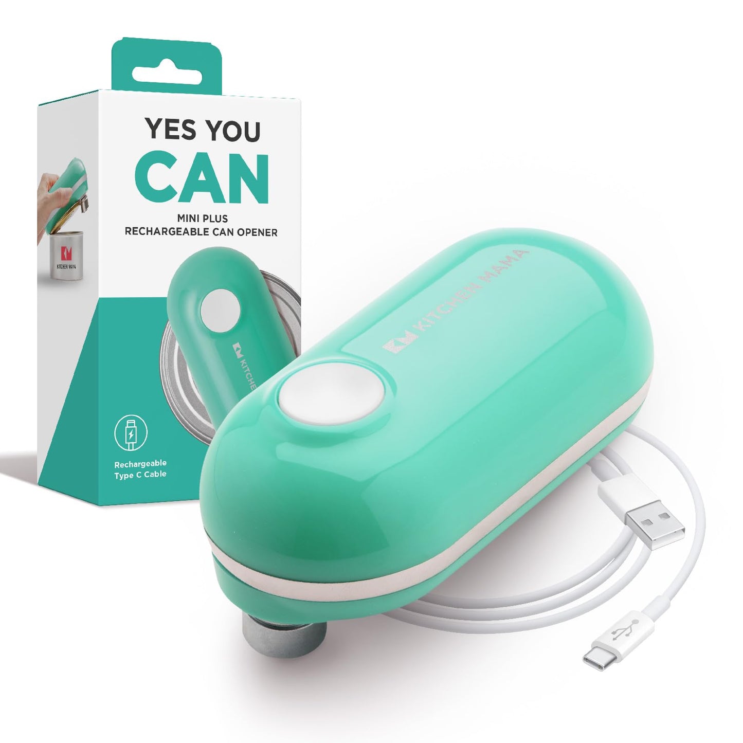 Kitchen Mama Mini Plus Electric Can Opener, Teal