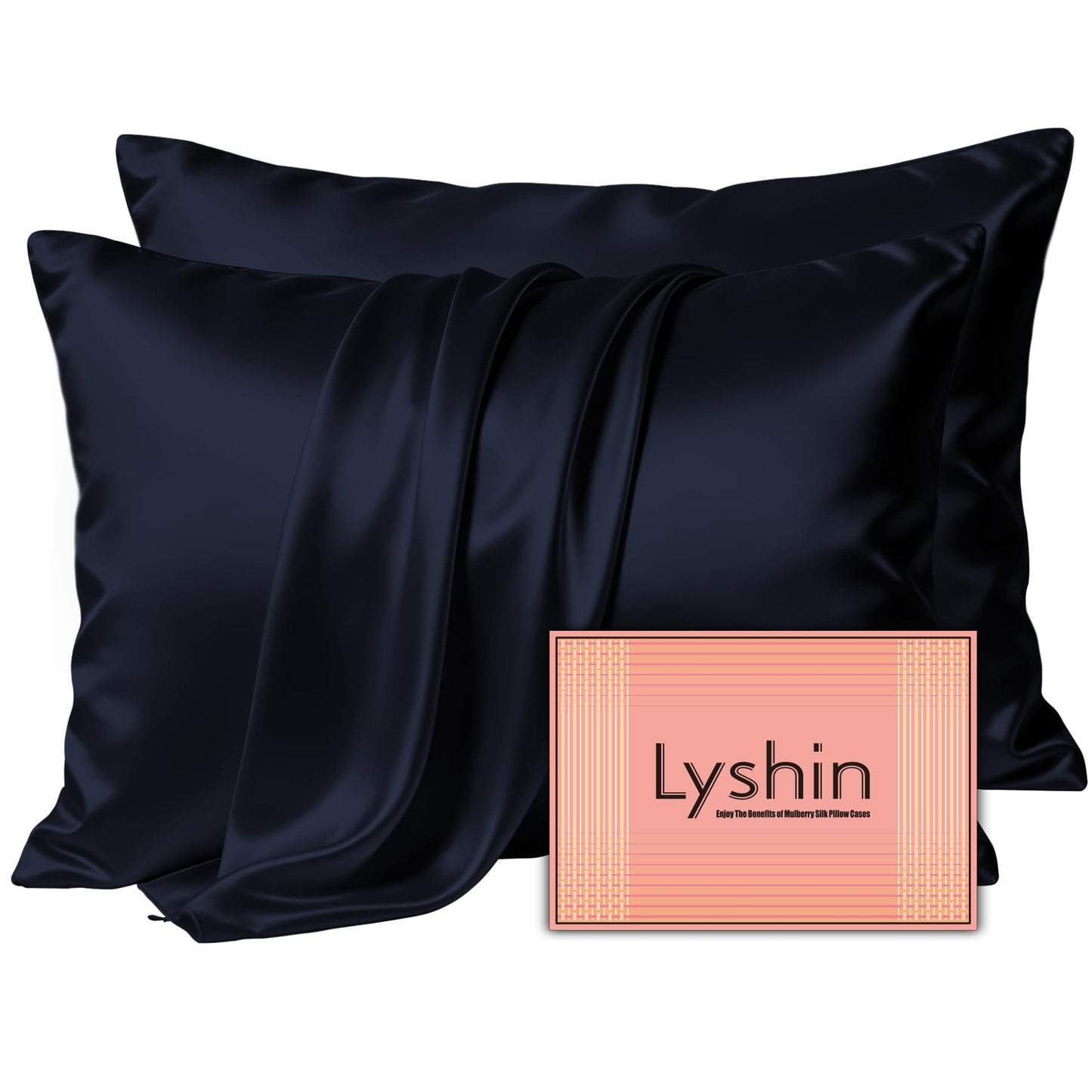 LYSHIN Silk Pillow Cases Standard Size with Hidden Zipper, Leopard