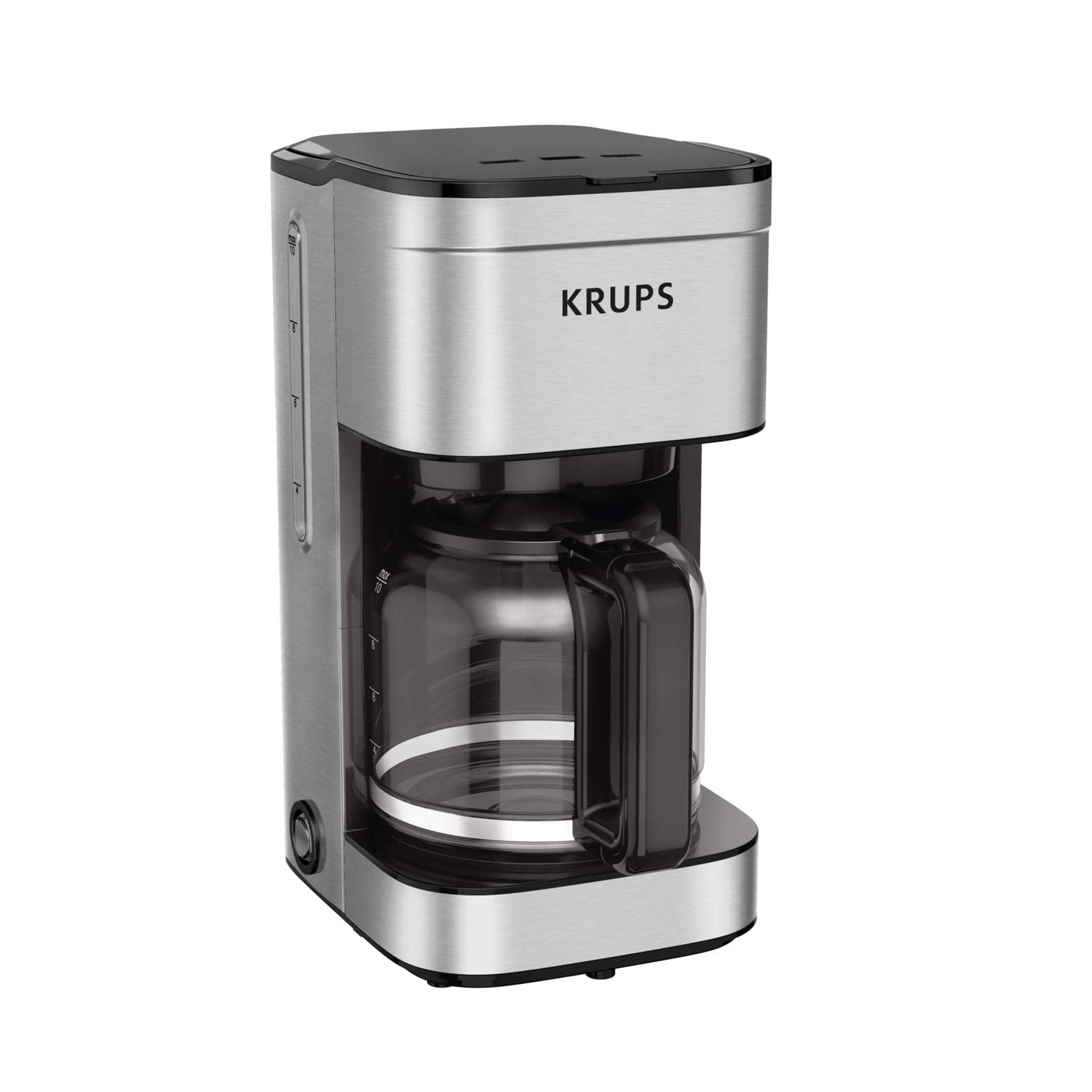 KRUPS Simply Brew Compact 5 Cup Coffee Maker: Stainless Steel Design, Pause & Brew, Keep Warm, Reusable Filter, Drip-Free Carafe