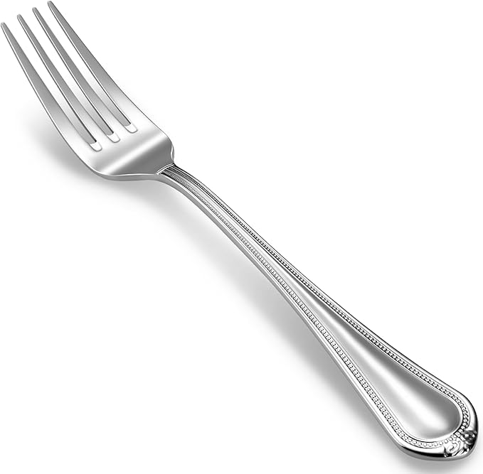 KEAWELL Premium Pearl Edge 8-Piece 8-Inch Fork Set (8, 8" Dinner Forks)