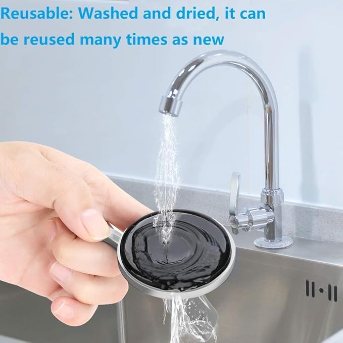 Suction Cup Shower Shelf, Shower Caddy Soap Dish with Hooks for Sponge, Rust Proof 304 Stainless Steel, Silver