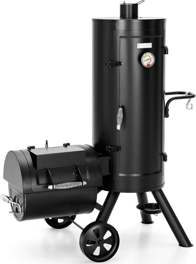 Sophia & William Charcoal Grill with Offset Smoker 512 Square Inches