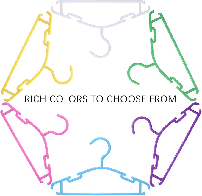 GoodtoU Kids Hangers Plastic - Kids Hanger 100 Pack Hangers for Baby Clothes Infant Toddler Childrens Hanger