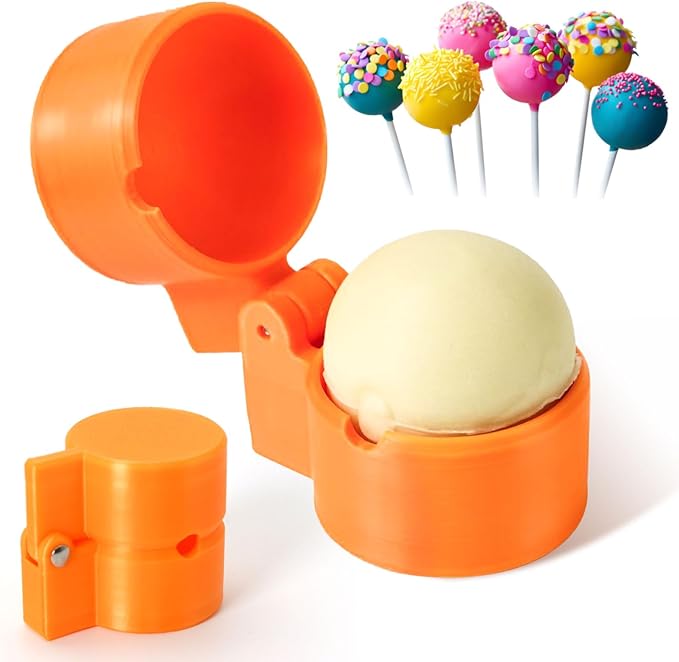 LJRSWDA Round Cake Pop Mold Shapes Press Set, Sphere Circle Cake Pop Cutter and Pusher, Baking Tools Accessories for Cake Pops, Cookies, Wedding and Party Desserts (1pcs)