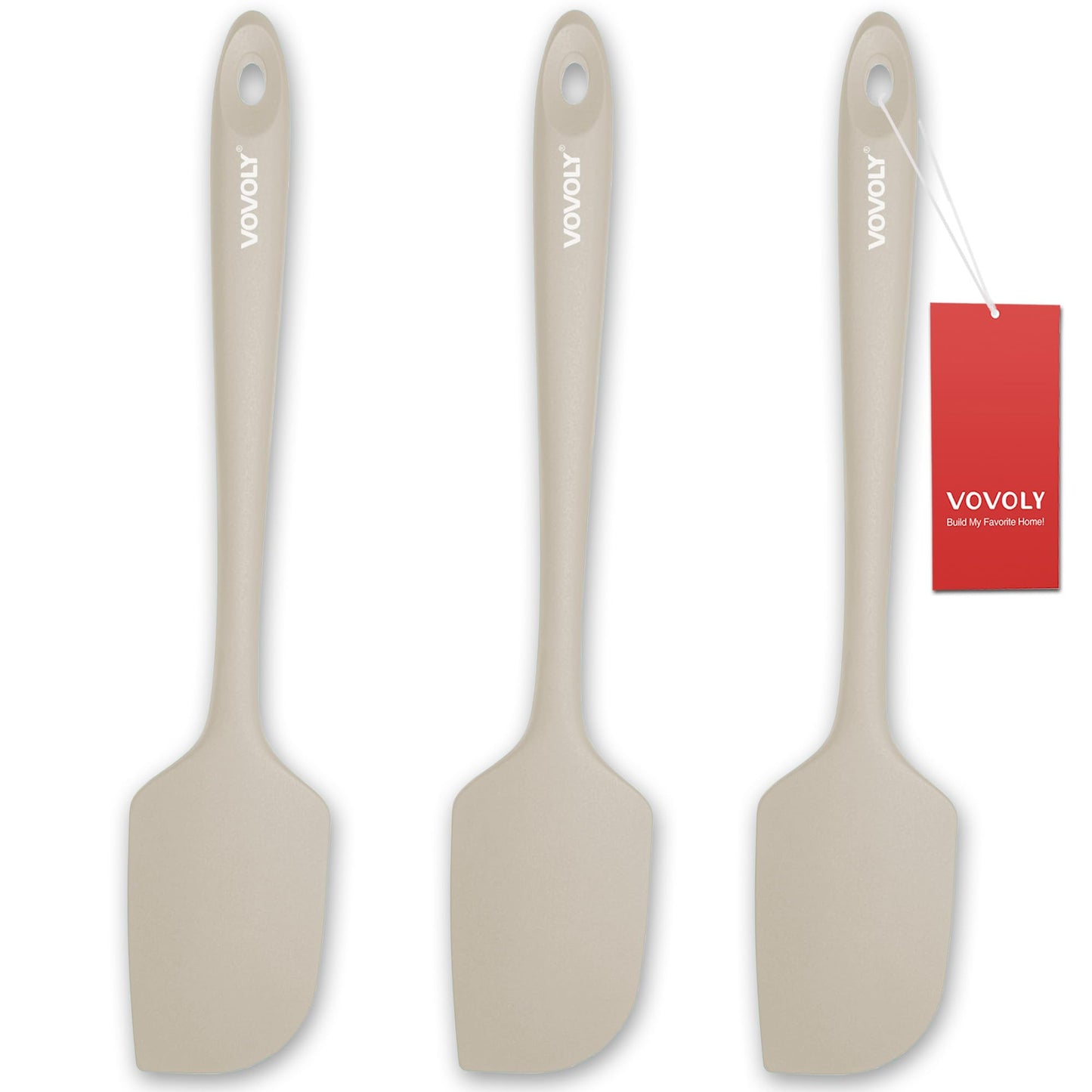 3 Pack Large Silicone Spatula for Kitchen,600°F Heat resistant Rubber Spatulas for Baking,Cooking, Scraping,and Mixing,Non Stick Kitchen Utensils, BPA Free, 11.2 IN, Multicolors
