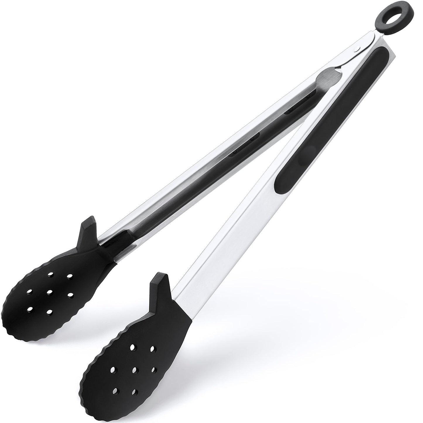 12" Kitchen Tongs for Cooking, 600ºF Heat Resistant Silicone Cooking Tongs