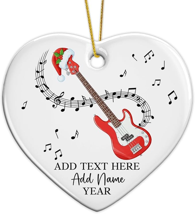 Customized Tuba Instrument Christmas Ceramic Ornament 2026, Tuba Player Christmas Tree Ornaments, Personalized Tubaist Xmas Ornament with Text Name & Year, Gifts for Men Women Music Lovers