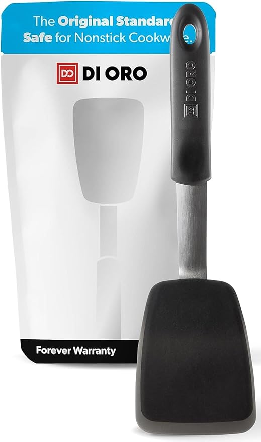 DI ORO Chef Series Silicone Turner Spatula Set - 600F Heat Resistant, 3-Pc