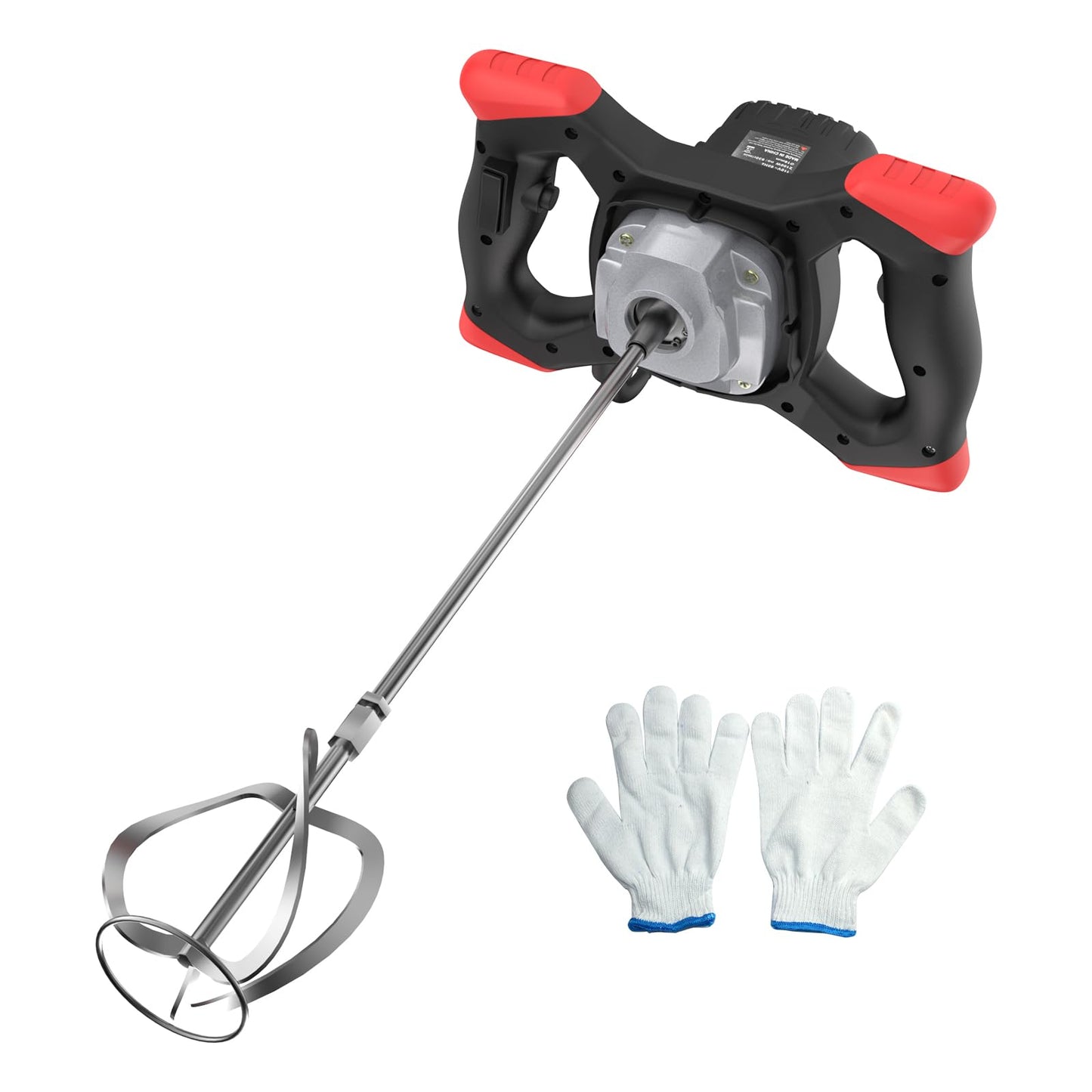 IMAYCC Cement Mixer, 2100W Electric Concrete Mixer with 6 Speed, 110V Handheld Mud Mixer for Motar,Paint, Grout, Plaster, Thinset,Fodder Stirring Tool