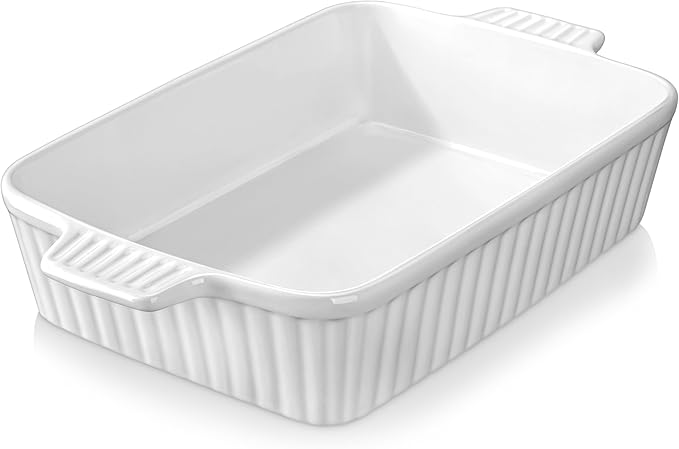 MALACASA 4.4 QT Ceramic Casserole Dishes for Oven, 9x13 Baking Dishes, Blue