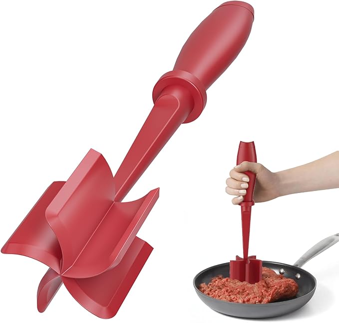 2Pack Meat Chopper Upgrade Hamburger Smasher, Masher for Ground Beef
