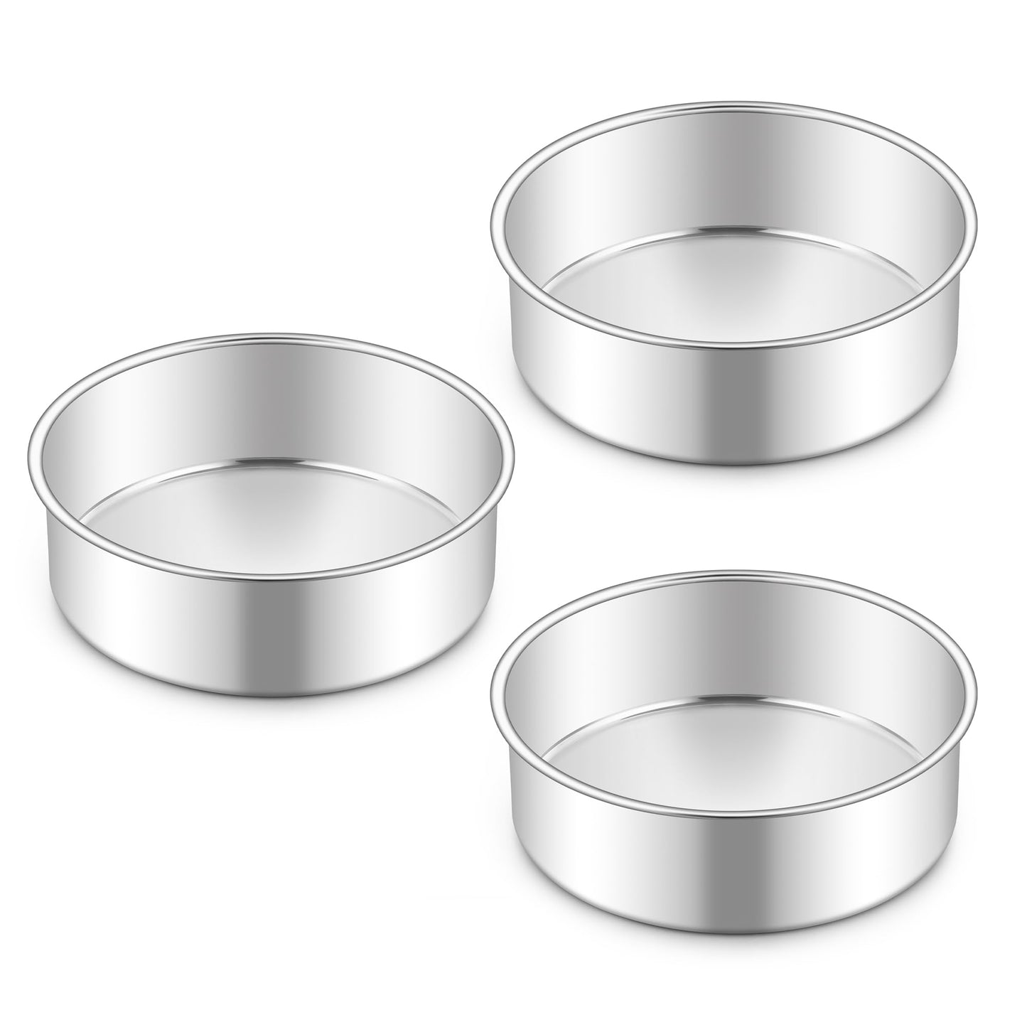 Homikit 4 Inch Round Cake Pan set of 3, Mini Layer Cake Baking Pans
