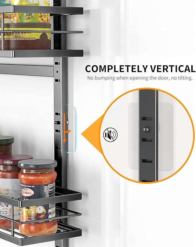 Moforoco 12.2"(W) Narrow 9-Tier Over The Door Pantry Organizer, Pantry Organization and Storage, Black Hanging Basket Wall Spice Rack Seasoning Shelves, Home & Kitchen