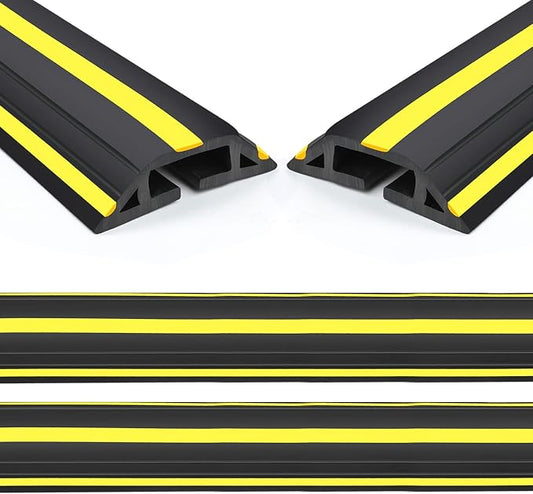Eapele 10 ft Floor Cable Cover Protector, Heavy Duty PVC Duct Easy to Unroll