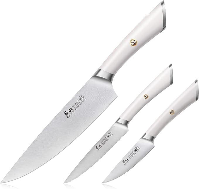Cangshan ELBERT Series German Steel Forged Starter Knife Sets (White, 2-Piece)