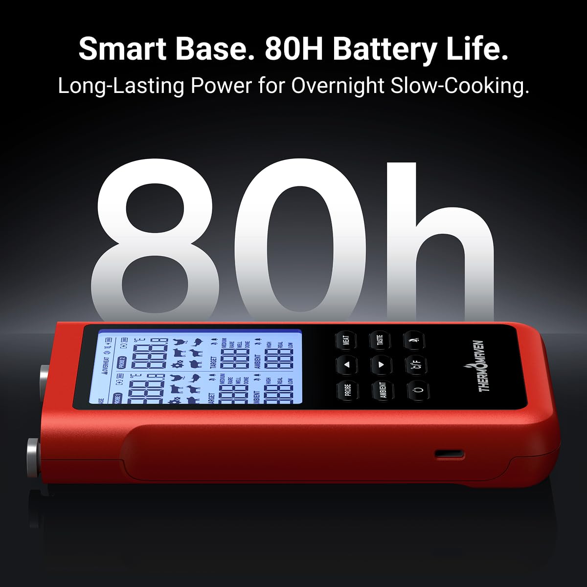 ThermoMaven 3000FT Wireless Meat Thermometer, No App Needed, 2 Probes