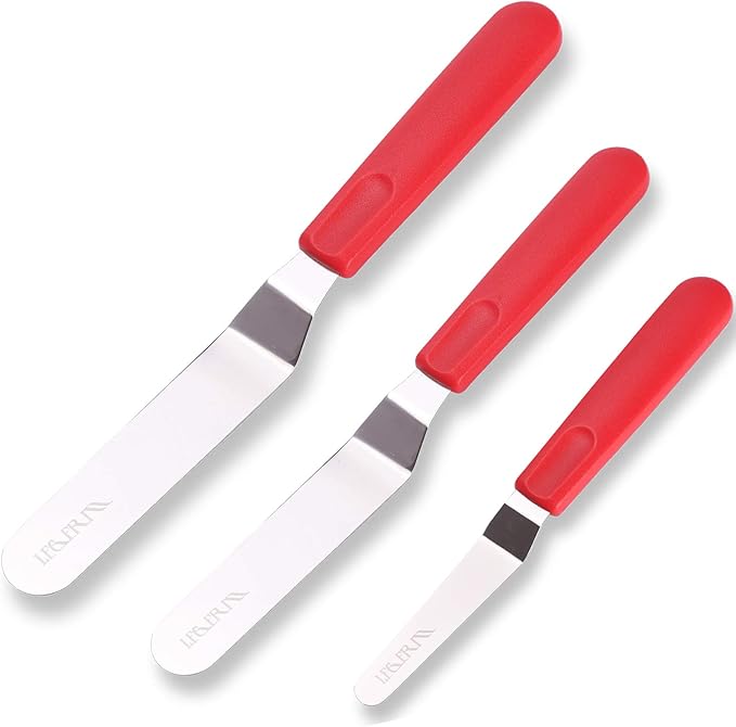 Cake Frosting Spatula Set, 4 6 8 10 Inch Straght Icing Spreader Knife For Baking, Decorating Cakes