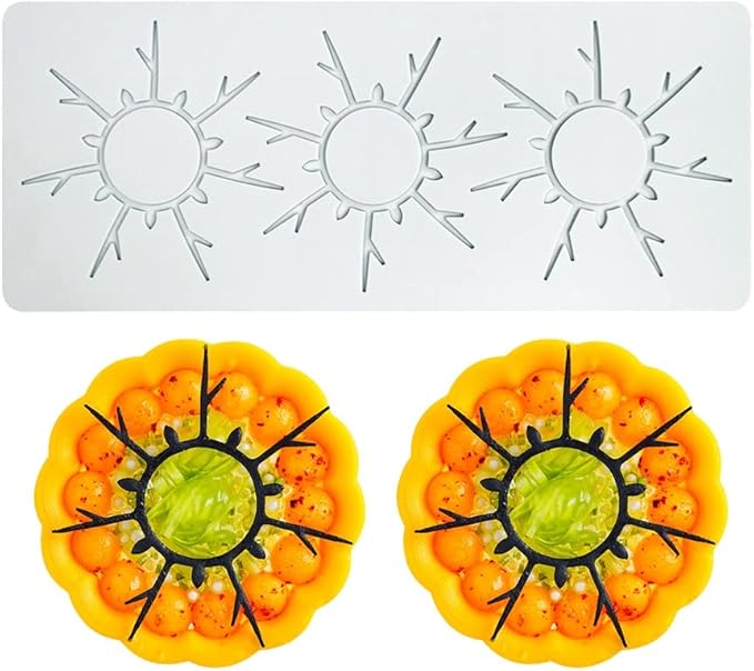 Hollow Leaf Silicone Mold Chocolate Candy 3D Hollow Leaf Candy Mold Food Cooking Meals Decorations Fondant Mold Polymer Clay Molds (Flower Net P_10.4x5.32x0.12inch)