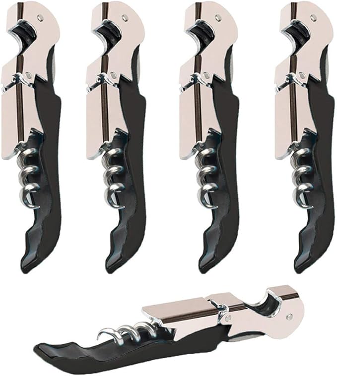 Professional Waiter Corkscrew Wine Openers Set(2PCS), Heavy Duty Stainless Steel Hinges Wine Key for Restaurant Waiters, Sommelier, Bartenders