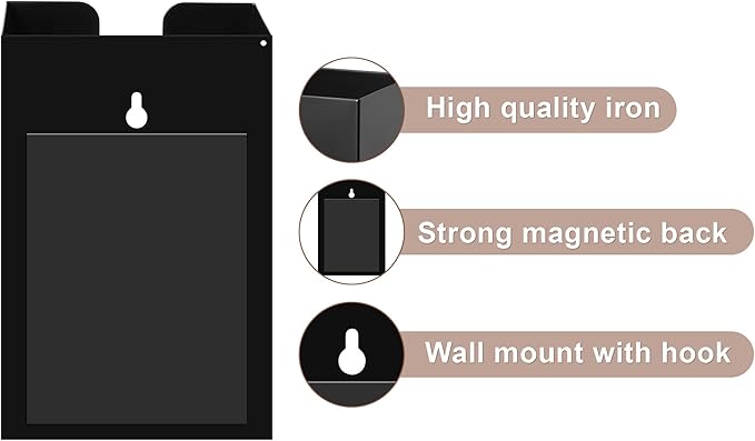SUBEKYU Magnetic Dryer Sheet Holder for Laundry Room ,Dryer Sheet Container,Iron Dryer Sheet Dispenser for Laundry Storage and Organizition, Wall Dryer Sheet Box,Fabric Sheet Holder,Black