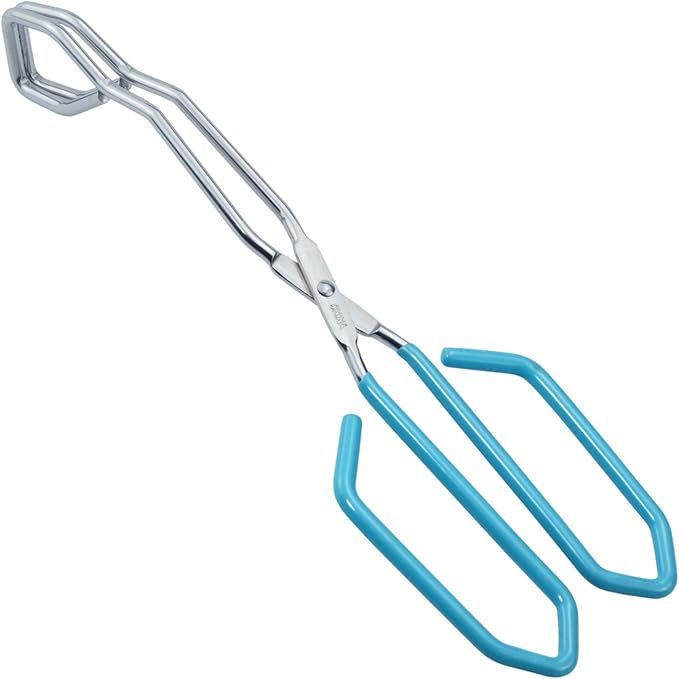 HINMAY Scissor Cooking Tongs 11" Stainless Steel Wire Tongs, Set of 2