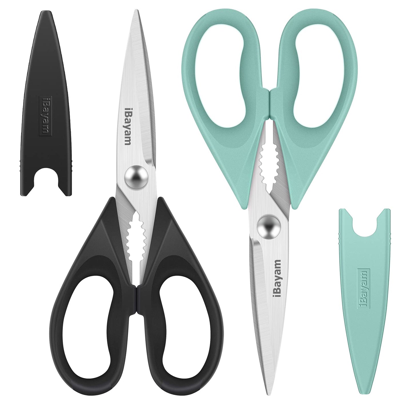iBayam Kitchen Scissors Shears All Purpose Heavy Duty, Protective Sheath
