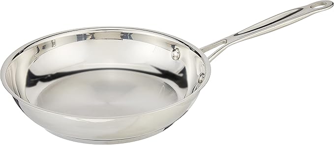 Cuisinart 722-30H Chef's Classic Stainless 12-Inch Open Skillet with Helper Handle,Stainless Steel