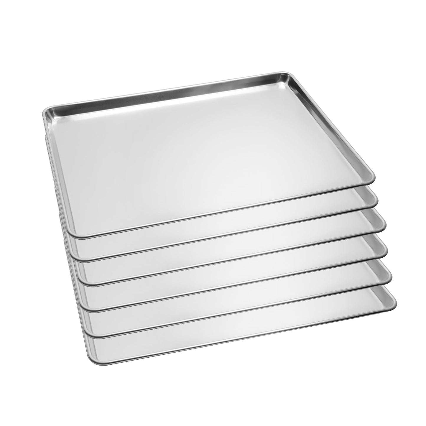 STEELUS 6 Pack Quarter Size Aluminum Baking Sheet Pans, 13"x10"
