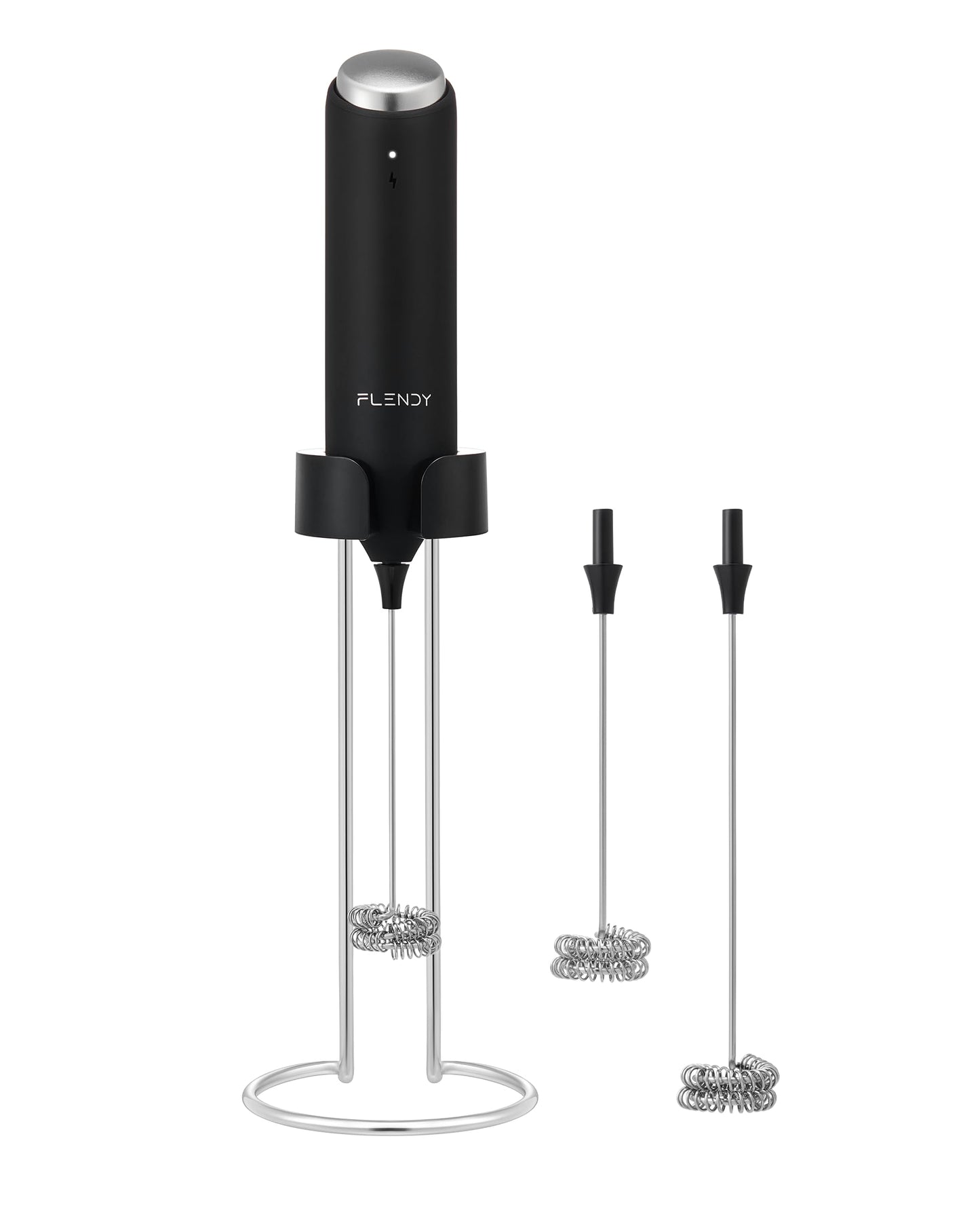 Flendy Rechargeable Milk Frother Handheld with Charging Stand