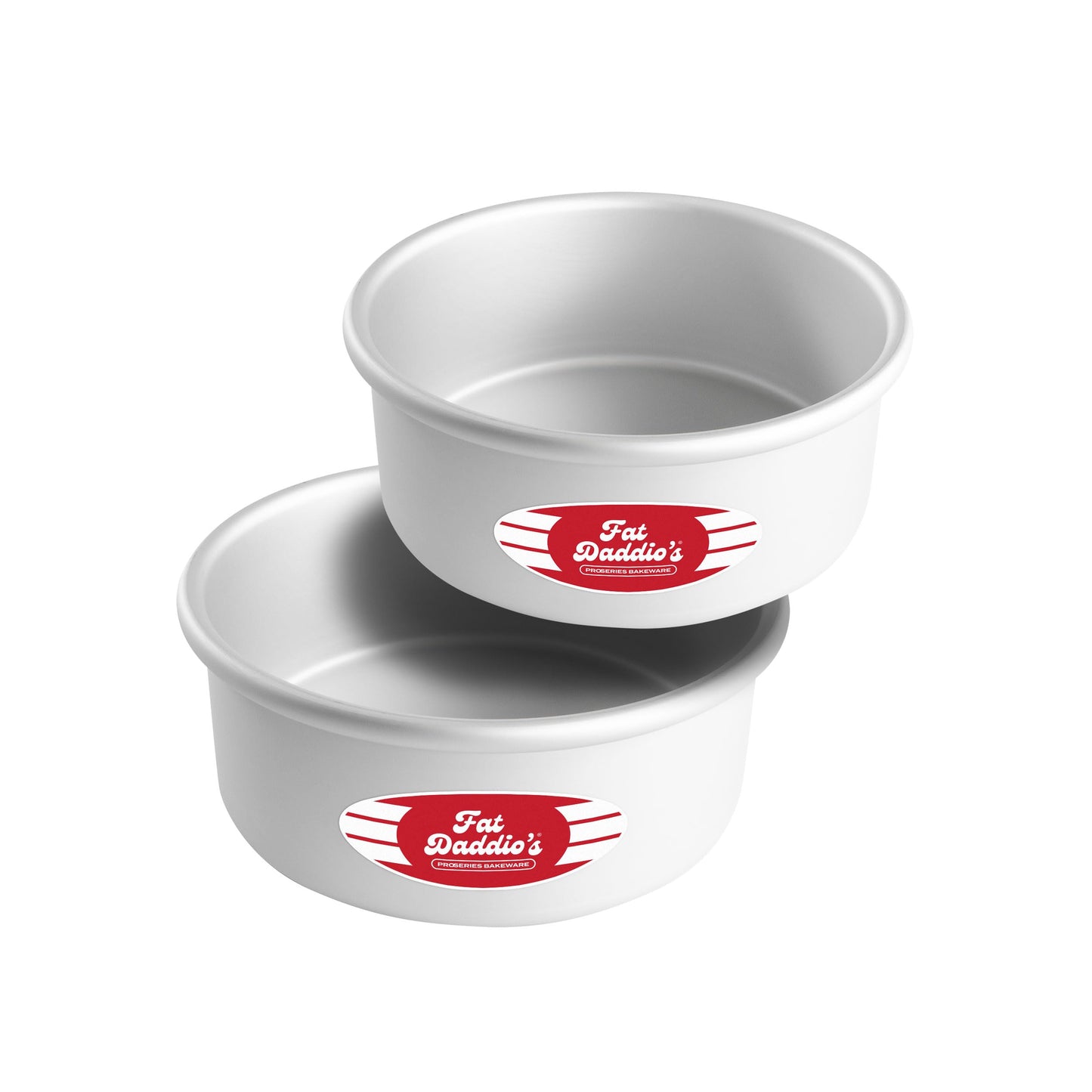 Fat Daddio's Anodized Aluminum Round Cake Pans, 2 Piece Set, 5 x 2 Inch