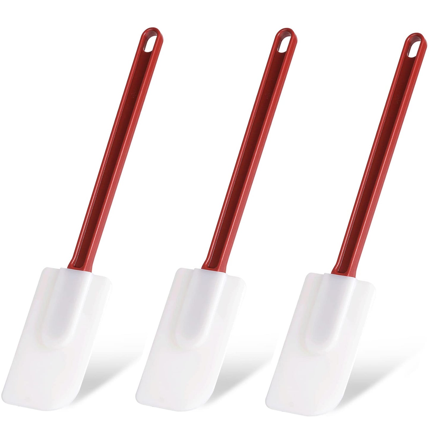 Silicone High Heat Spatula Set, 3pc (9.5/14/16Inches) - Commercial Rubber Spatula for Cooking