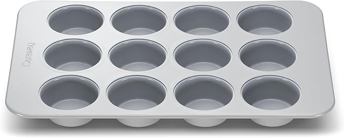 Caraway Non-Stick Ceramic-Coated 12-Cup Muffin Pan Duo