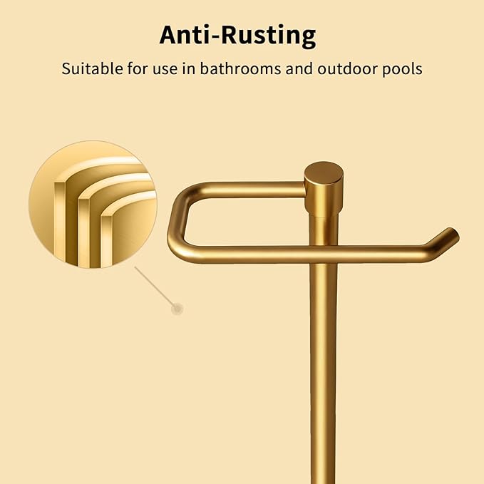 YUMORE Hand Towel Holder Stand Countertop Towel Rack Free Standing Towel Bar Hanger for Bathroom Kitchen