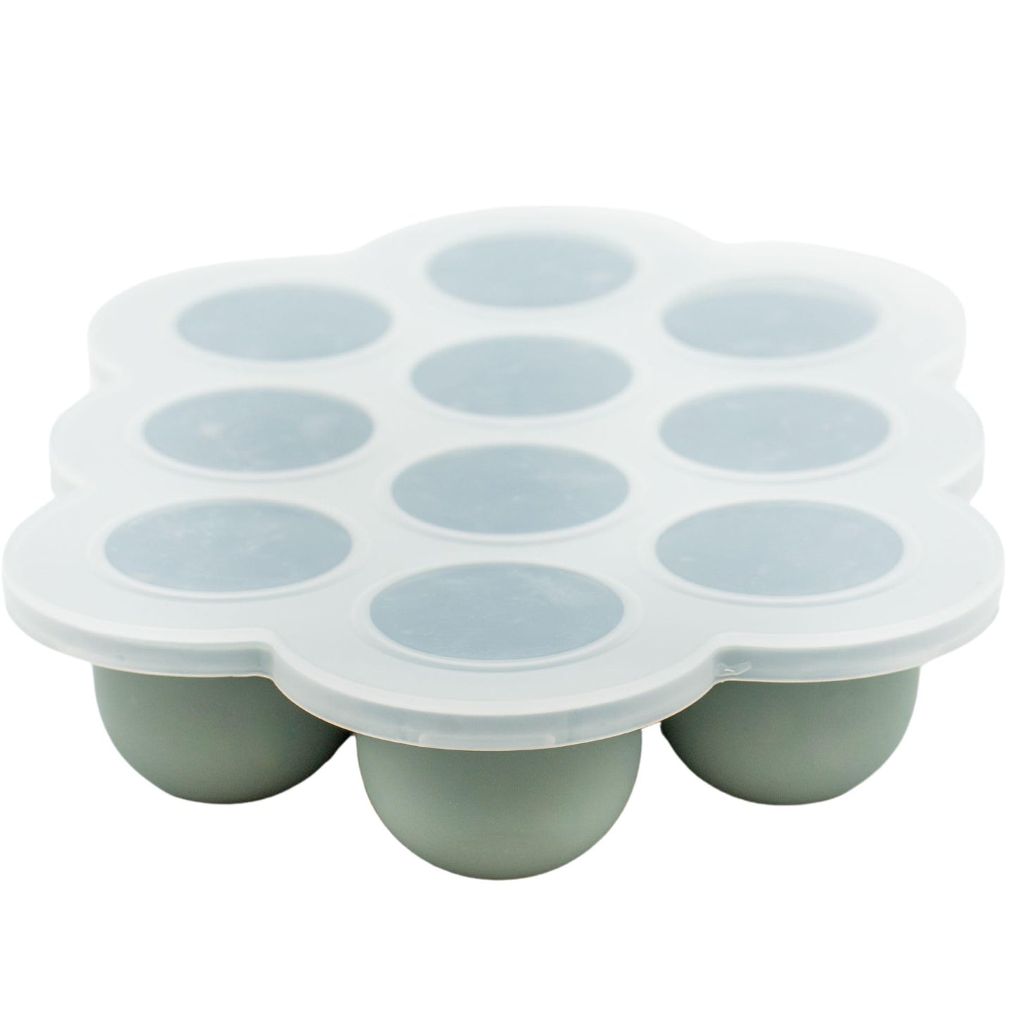 WeeSprout Silicone Freezer Tray with Clip on Lid Perfect Food Storage Container for Homemade Baby Food, Vegetable, Fruit Purees, and Breast Milk (Bright Blue, Ten 1.5 Ounce Sections)