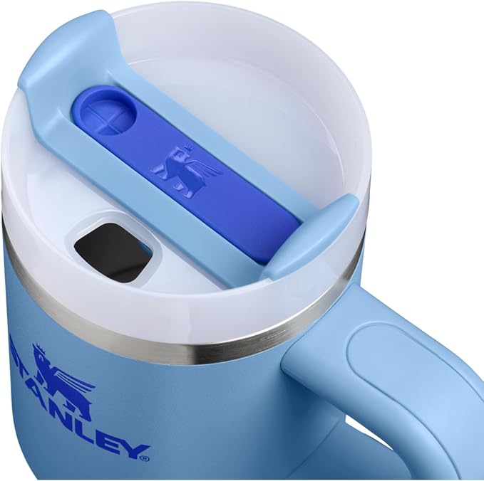 STANLEY Quencher H2.0 Tumbler with Handle and Straw 14 oz | Flowstate 3-Position Lid | Cup Holder Compatible for Travel | Insulated Stainless Steel Cup | BPA-Free | Blue Sky