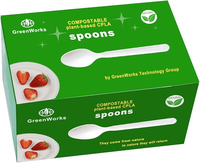 GreenWorks Compostable Knives,100 Count 7" Heavyweight Disposable Biobased Cutlery Knife