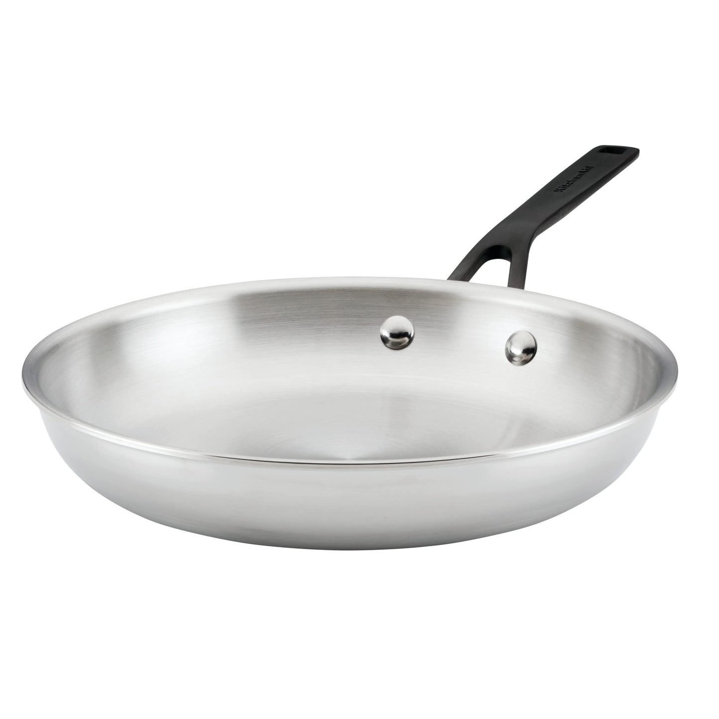 KitchenAid 5-Ply Clad Polished Stainless Steel Frying Pan/Skillet, 10 Inch - Stainless Steel