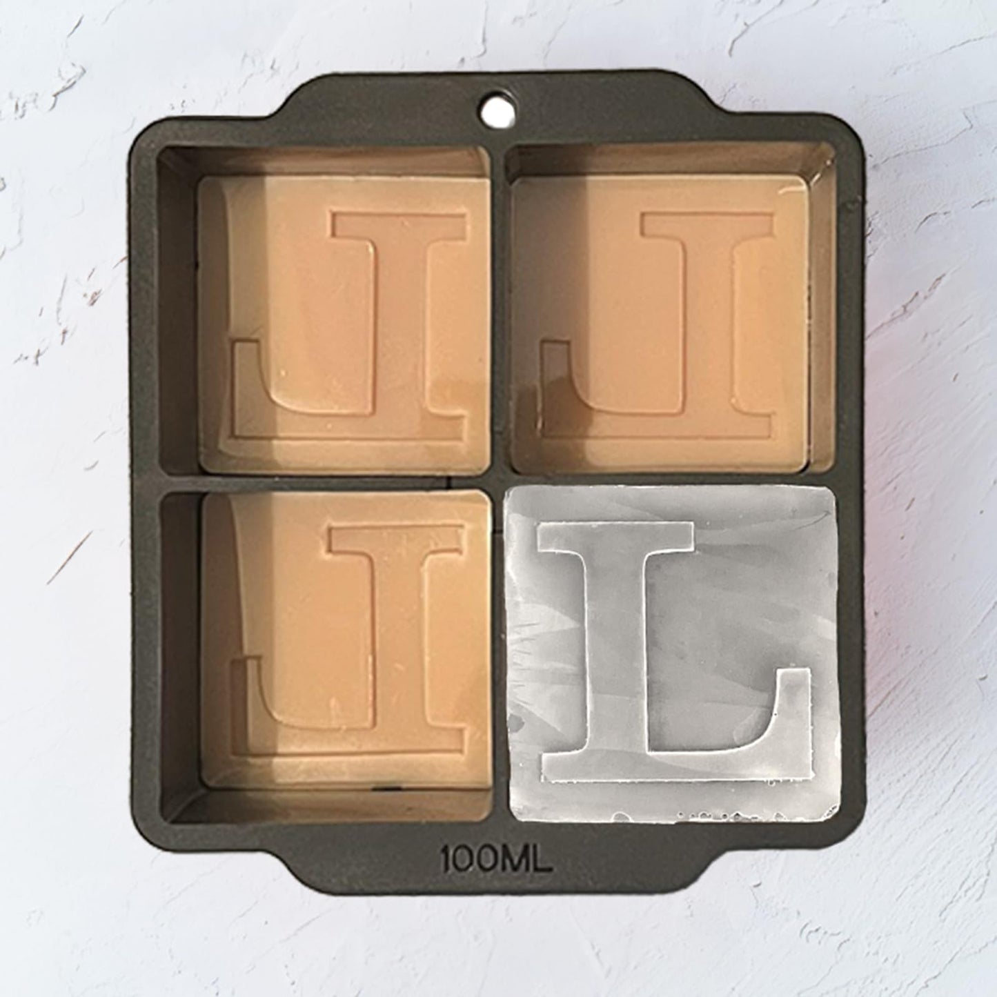 Letter G Monogram Ice Cube Mold Custom Ice Cube Mold 2 Inch Big Initials Silicone Ice Cube Tray Gifts for DAD Gifts for Him