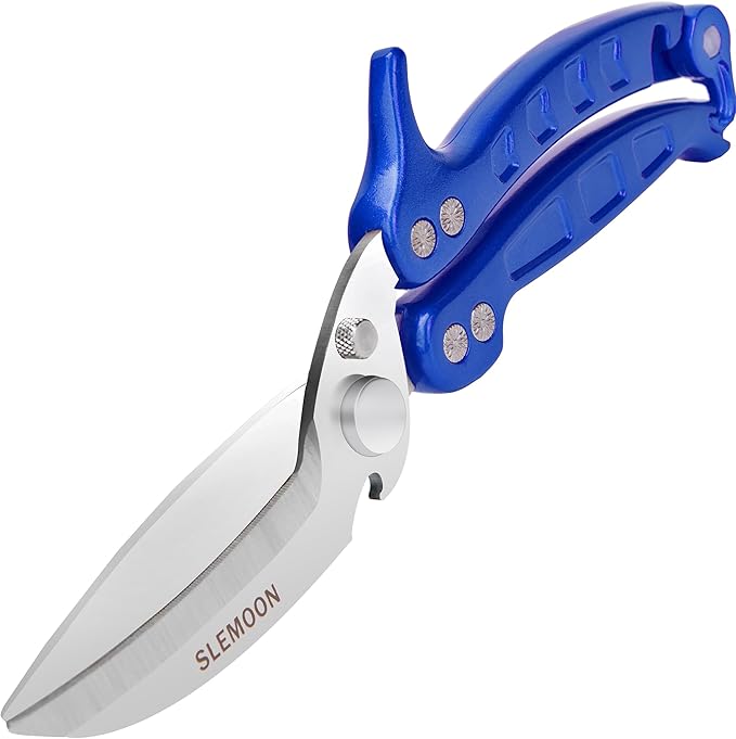SLEMOON Heavy Duty Kitchen Shears,Poultry Shears with Safety Lock,Black