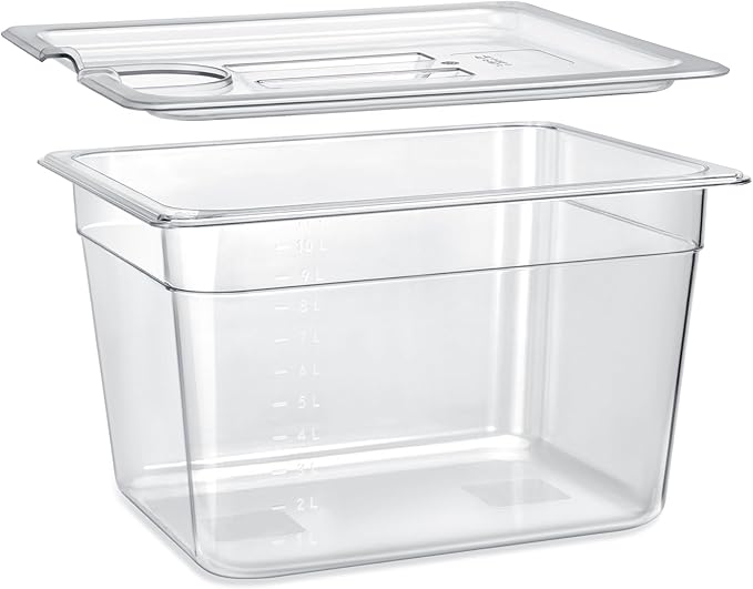 HOMENOTE Large Sous Vide Container with Lid, 26 Qt Complete Accessories Kit