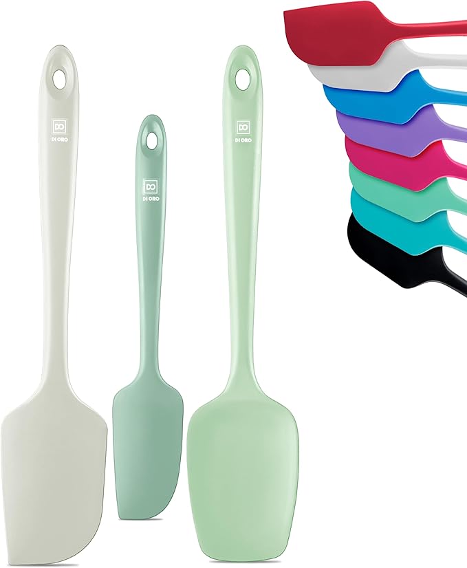 DI ORO Silicone Spatula Set - 600F Heat Resistant, 3-Pc Lavender