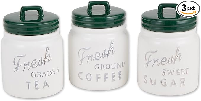 DII Kitchen Accessories Collection Ceramics, Cookie Jar, Green