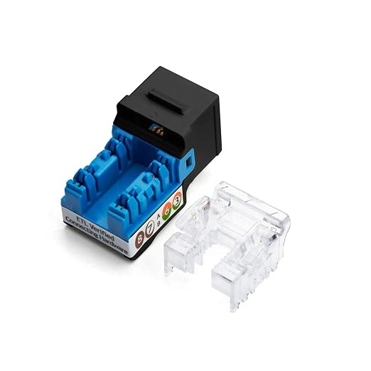 trueCABLE Cat6 Keystone Jack, Unshielded, 90 Degree Punch-Down, PoE++ 100W