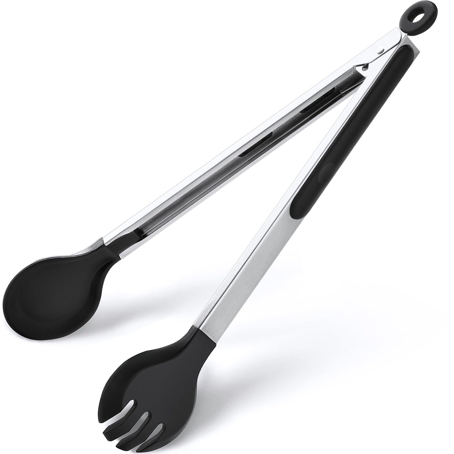 12" Kitchen Tongs for Cooking, 600ºF Heat Resistant Silicone Cooking Tongs
